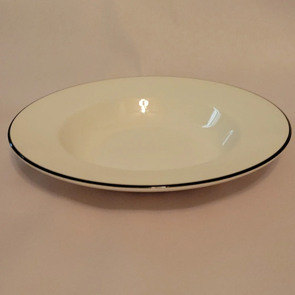 Crate & Barrel Black Rimmed Bowl